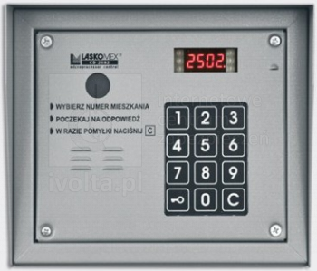 CP-3103R-SILVER Panel audio z czytnikiem RFID, kolor srebrny, 4 wejścia, maksymalnie 64 klatki, Laskomex